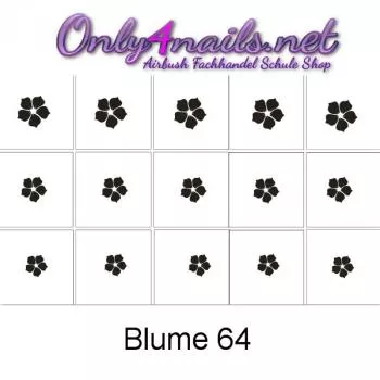 Airbrush Schablone Blume 64