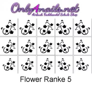 Airbrush Nailart Schablone Flower Ranke 5