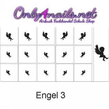 Airbrush Engel 3 Nailart Schablone