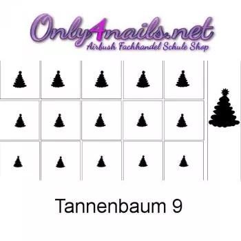 Airbrush Schablone Tannenbaum 9