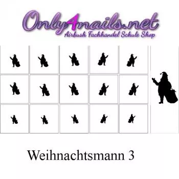 Airbrush Schablone Weinachtsmann 3