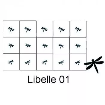 Nailart Schablone 15er Karte Libelle 01