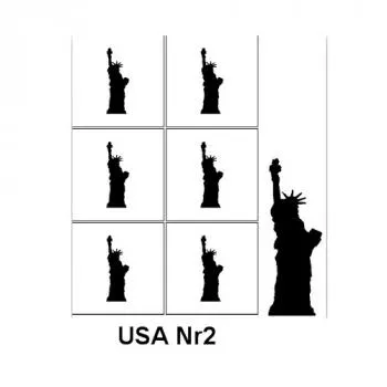 Airbrush Schablone 6er Karte USA 2