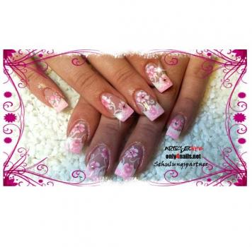 Preview: Nailart Schablone 15er Karte Blume 07