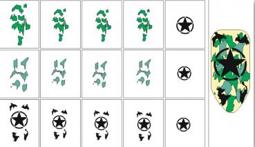 Preview: Army2 Airbrush Schablone 15er Karte