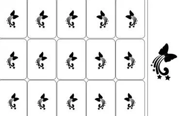 Schablone 15er Karte Schmetterling 17