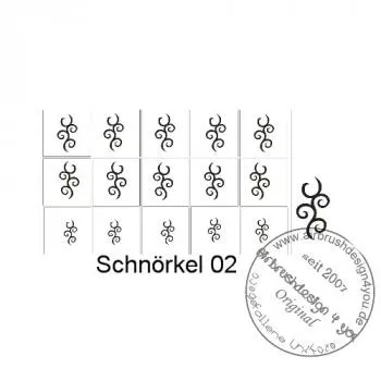 Nailart Schablone 15er Karte Schnörkel 02