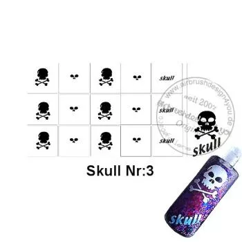 Nailart Schablone 15er Karte Skull 3