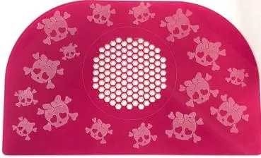 Acrylauflage Nagelstudio Tisch Pink Skulls