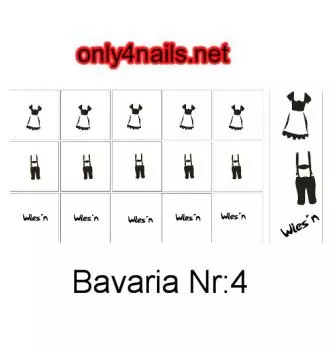 Nailart Schablone 15er Karte Bavaria 4