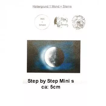 Airbrush Step by Step mini Schablone Mond und Sterne