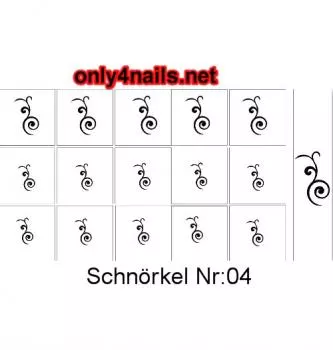 Nailart Schablone 15er Karte Schnörkel 4