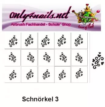 Nailart Schablone 15er Karte Schnörkel 03