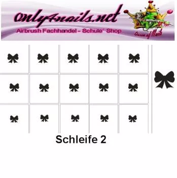 Nailart Schablone 15er Karte Schleife 2