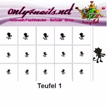 Nailart Schablone 15er Karte Teufel 1