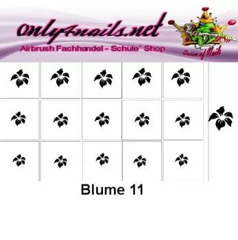 Nailart Schablone 15er Karte Blume 11