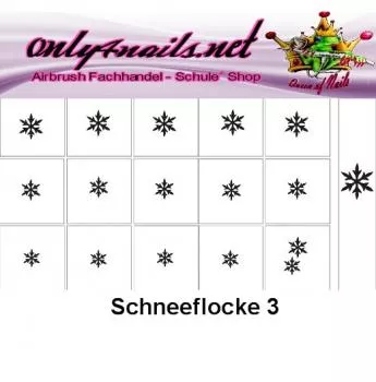 Nailart Schablone 15er Karte Schneeflocke 3