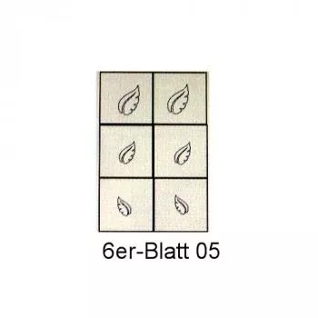 Nailart Schablone 6er Karte Blatt 05