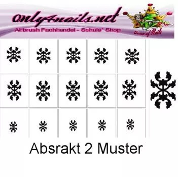 Nailart Schablone 15er Karte Abstrakt 2 Muster