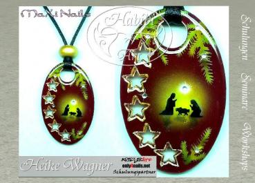 Preview: Acrylelement Oval mit Sterne