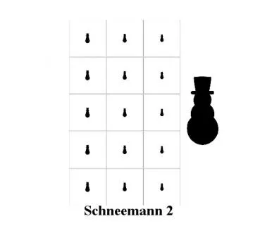 Nailart Schablone 15er Karte Schneemann 2