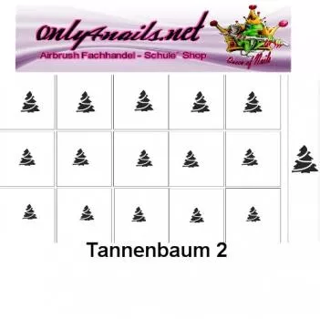 Nailart Schablone 15er Karte Tannenbaum 2