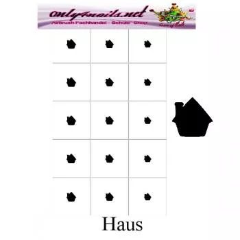 Nailart Schablone 15er Karte Haus