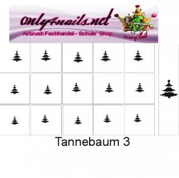 Nailart Schablone 15er Karte Tannenbaum 3