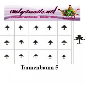 Nailart Schablone 15er Karte Tannenbaum 5