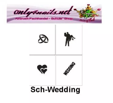 Schmuck Schablone Sch-Wedding