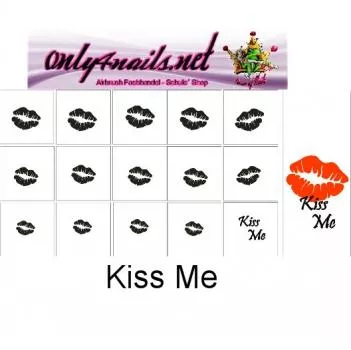 Nailart Schablone 15er Karte Kiss Me
