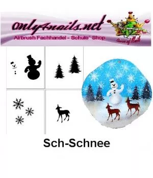 Schmuck Schablone Sch-Schnee