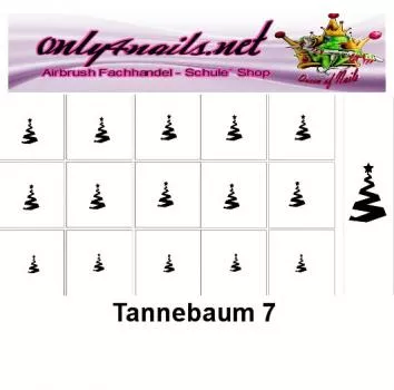 Nailart Schablone 15er Karte Tannenbaum 7