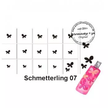 Nailart Schablone 15er Karte Schmetterling 07