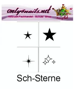 Schmuck Schablone Sch-Sterne