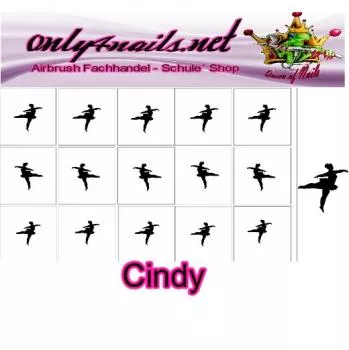 Nailart Schablone 15er Karte Cindy