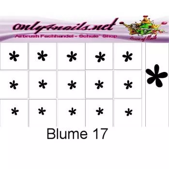 Nailart Schablone 15er Karte Blume 17