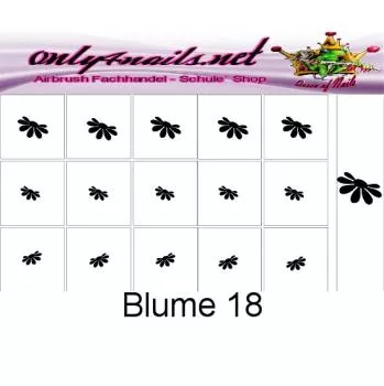 Nailart Schablone 15er Karte Blume 18