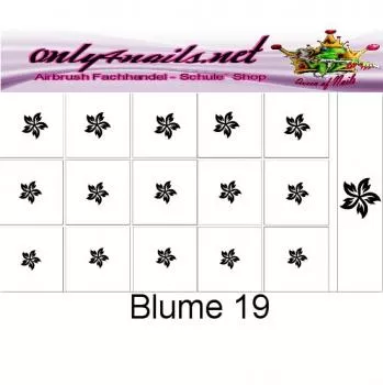 Nailart Schablone 15er Karte Blume 19