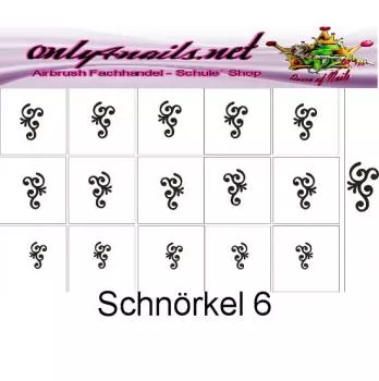 Nailart Schablone 15er Karte Schnörkel 06