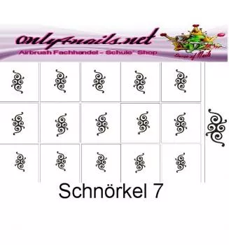 Nailart Schablone 15er Karte Schnörkel 07