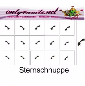 Nailart Schablone 15er Karte Sternschnuppe