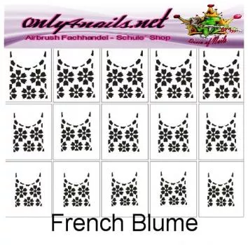 Schablone 15er Karte French Blume