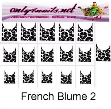 Airbrush Schablone French Blume 2