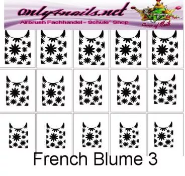 Schablone 15er Karte French Blume 3