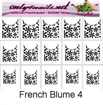 Schablone 15er Karte French Blume 4