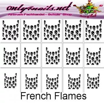Schablone 15er Karte French Flames Muster