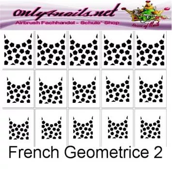 Airbrush Schablone French Geometrics 2