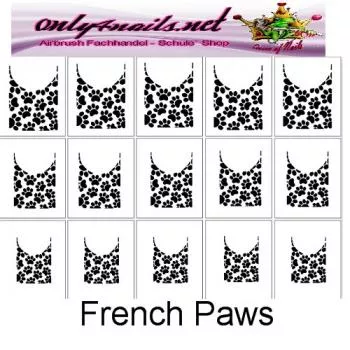 Schablone 15er Karte French Paws Muster