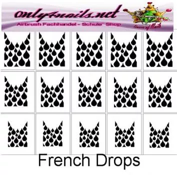 Schablone 15er Karte French Drops Muster